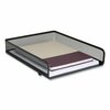 Tru Red Front-Load Stackable Wire Mesh Document Tray, 1 Section, Letter-Size, 9.37x12.48x2.32, Matte Black TR57566-CC